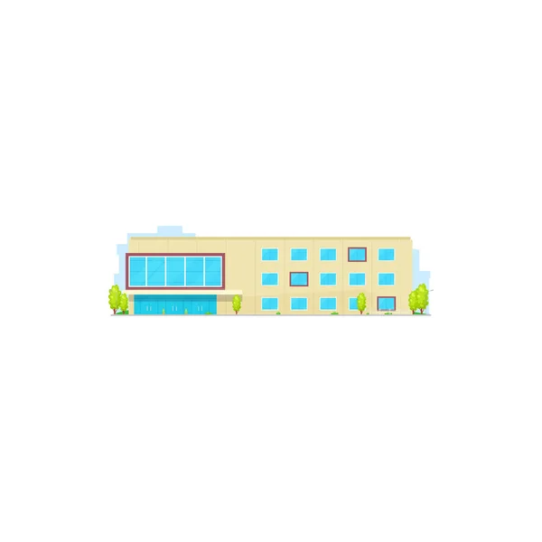 Edificio Escuela Universidad Universidad Icono Casa Educación Vector Plano Aislado — Vector de stock