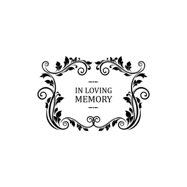Mensagem Condolências Amorosa Memória Lettering Isolado Caligrafia Memorial Vetor Funeral — Vetor de Stock