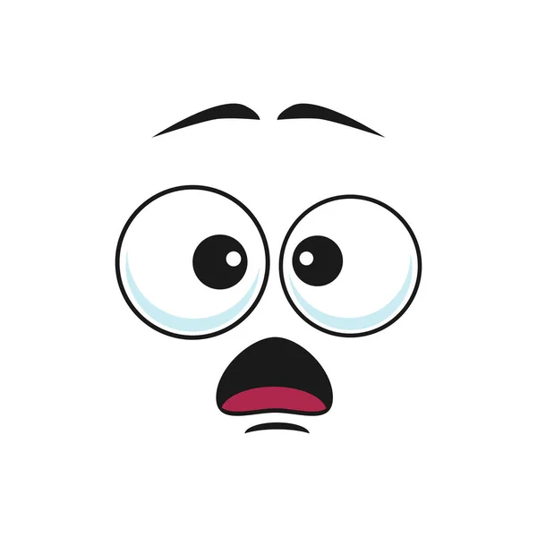 Terrified Frightened Emoticon Isolated Emoji Shocked Facial Expression Scared Surprised — Stock Vector