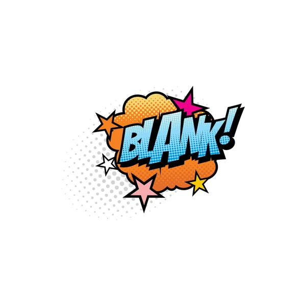 Blank Pop Art Comic Bubble Isolated Vector Icon Cartoon Retro — Stock Vector