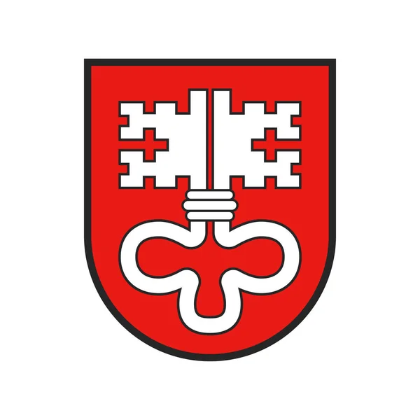 Ελβετία Ελβετική Σημαία Καντονιού Schweiz Crest Heraldry Του Κράτους Της — Διανυσματικό Αρχείο