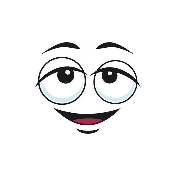 Ícone Vetor Rosto Desenhos Animados Emoji Sonho Engraçado Expressão Facial —  Vetores de Stock