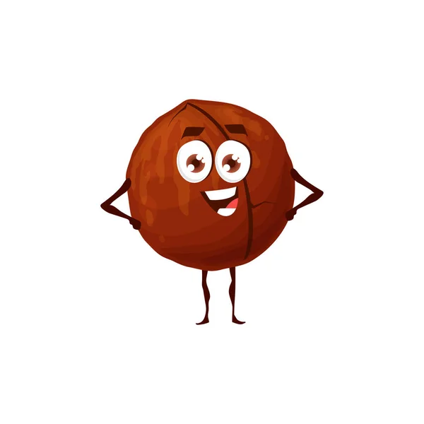 Emoticon Avelã Com Rosto Bonito Isolado Porca Emoji Plana Personagem —  Vetores de Stock