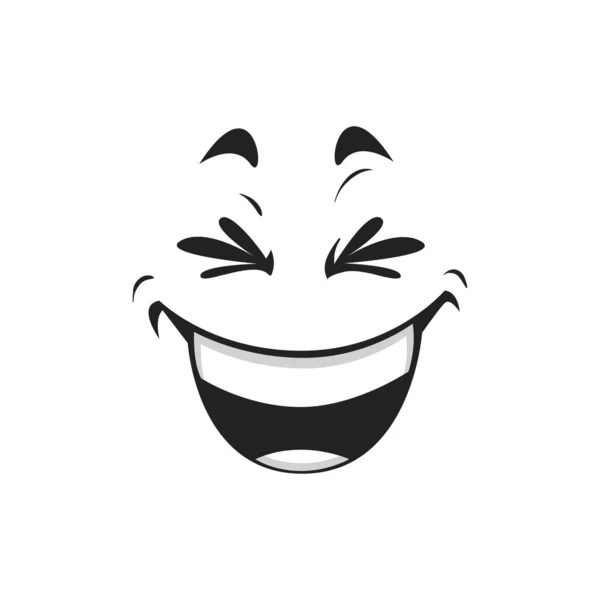 Sonriente Sonriente Con Los Ojos Guiñados Alegría Cara Aislada Emoticono — Archivo Imágenes Vectoriales