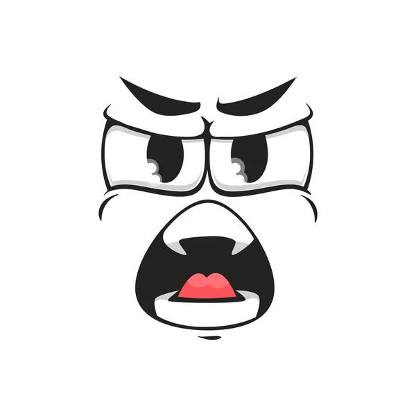 Horror Face Expression Crazy Screaming Emoticon Isolated Icon Vector Shouting — Stock Vector