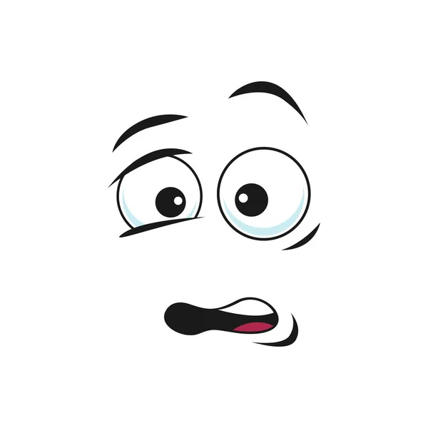 Emoji Asustado Horrorizado Con Ojos Pop Cerdo Sonrisa Curva Personaje — Vector de stock