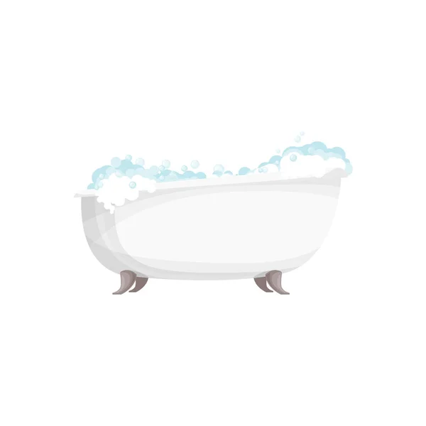 Bañera Blanca Objeto Baño Icono Aislado Bañera Vectorial Para Bañarse — Archivo Imágenes Vectoriales