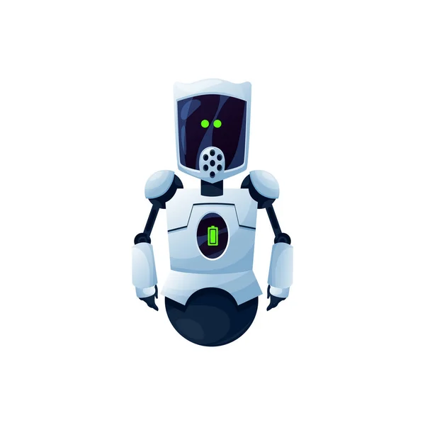 Android Robô Crianças Brinquedo Caráter Futurista Isolado Icon Vector Droid —  Vetores de Stock