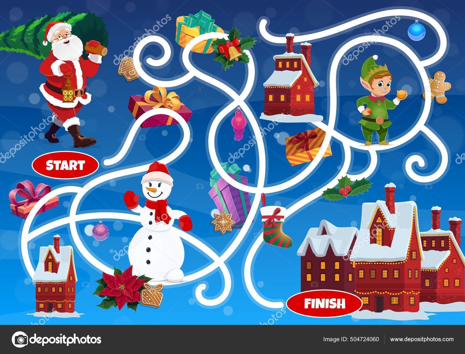 Labirinto De Natal Miúdos Labirinto Jogo De Animação: Pesquisar O