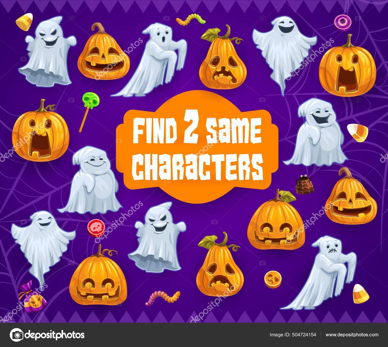 Encontre Dois Fantasmas De Halloween Idênticos PNG , Jogo