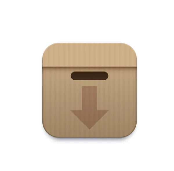 Icono Almacenamiento Archivos Con Carpetas Papel Caja Copia Seguridad Datos — Vector de stock