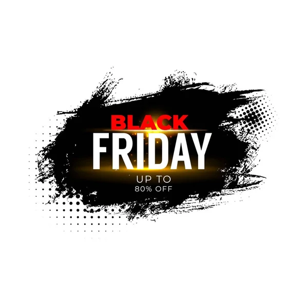 Zwarte Vrijdag Verkoop Banner Voor Weekend Winkel Aanbieding Korting Promo — Stockvector