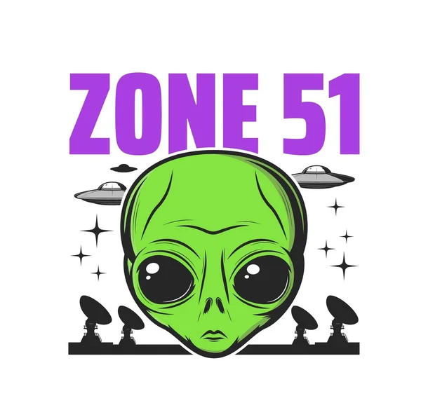 Zone Icon Alien Activity Ufo Conspiracy Theory Humanoid Vector Sign — Stock Vector