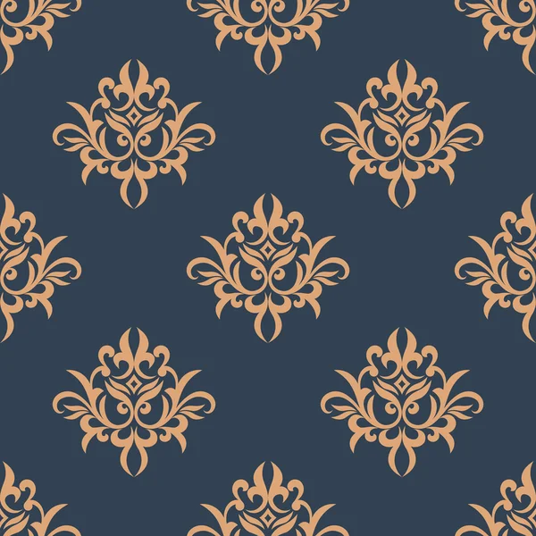 Motif rétro floral sans couture — Image vectorielle