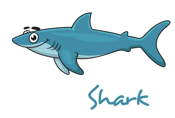 Cute cartoon haai — Stockvector