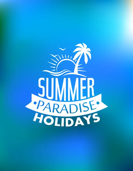Poster design Summer Paradise — Image vectorielle