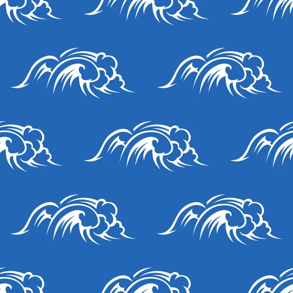 Ocean waves seamless pattern — Stock Vector