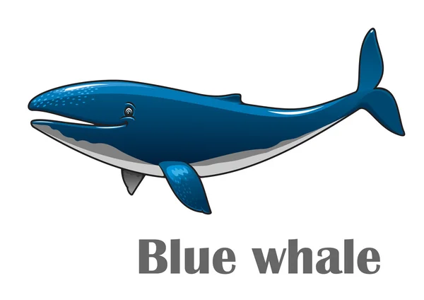 Dibujos animados ballena azul — Vector de stock