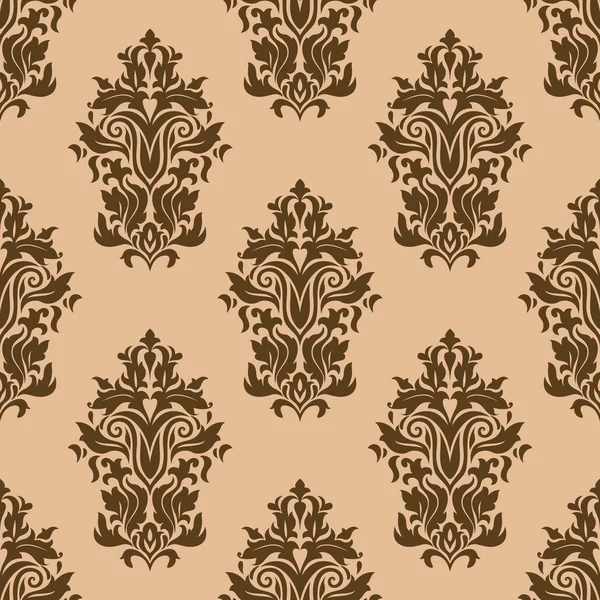 Modèle sans couture brun foncé rétro — Image vectorielle