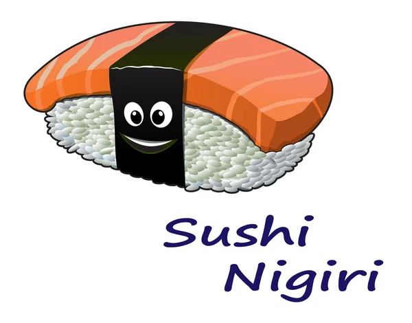 Sushi nigiri japonês de frutos do mar — Vetor de Stock