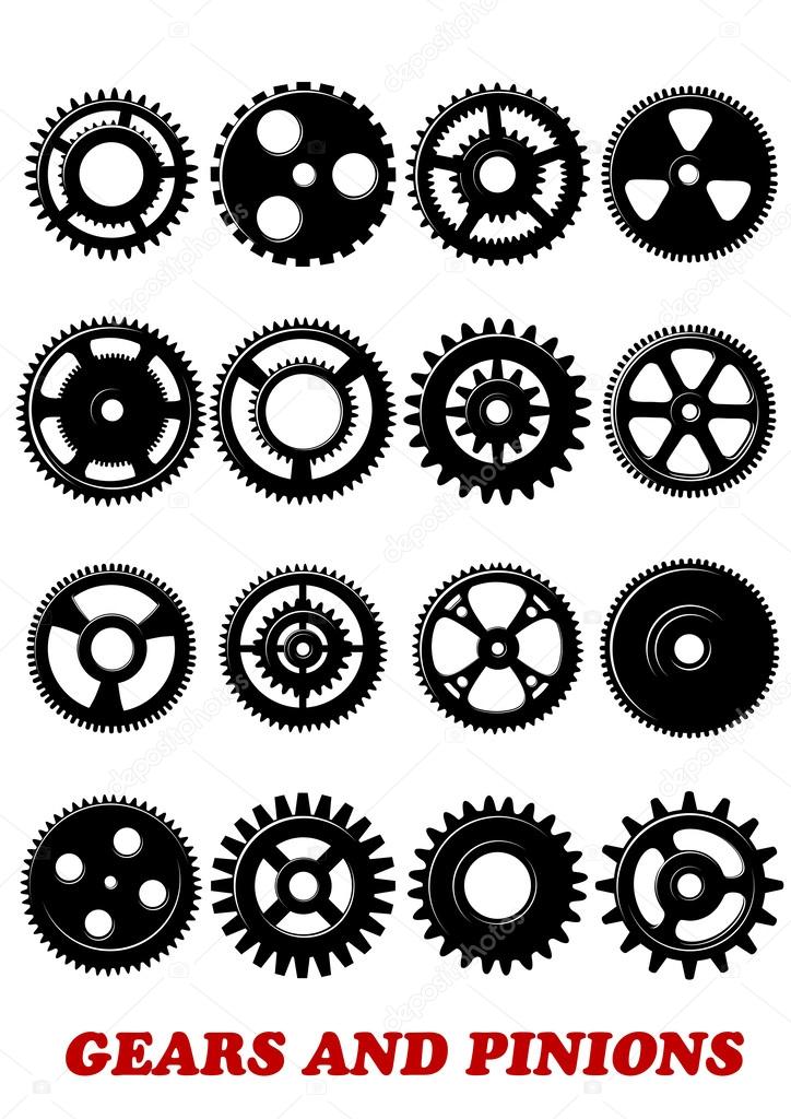 Gears and pinions set