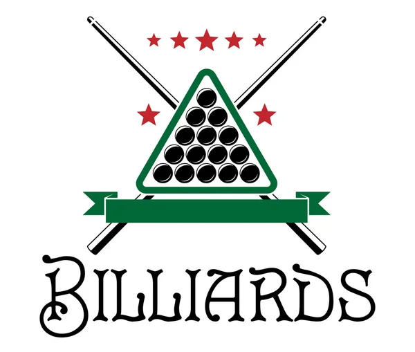 Emblème du club de billard — Image vectorielle