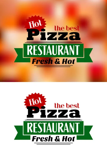 Banner de pizza italiana — Vetor de Stock