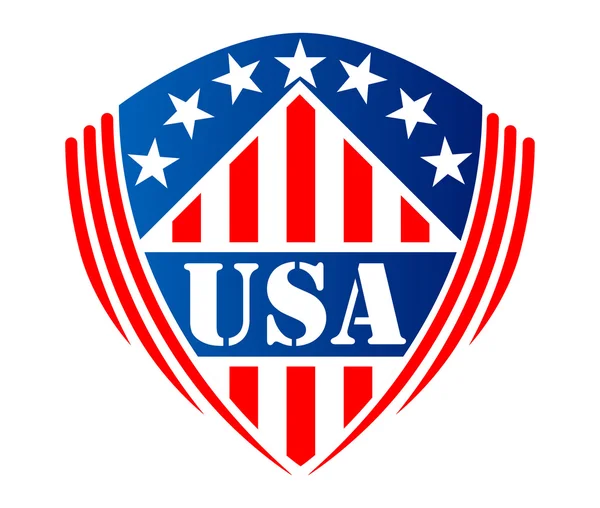 USA heraldikai pajzs szimbólum — Stock Vector