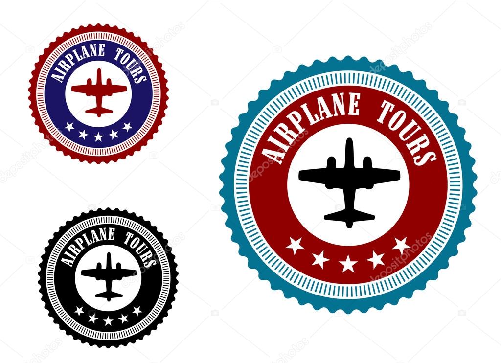 Aviation symbol with airplane