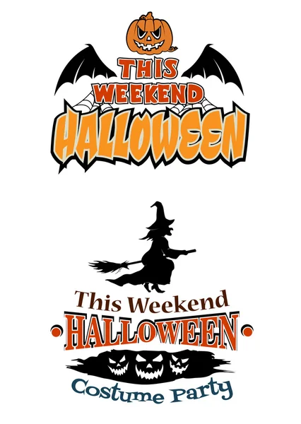 Ten weekend halloween party tematu wzory — Wektor stockowy