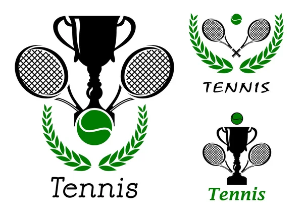 Tennis sporting emblems set — Stock Vector