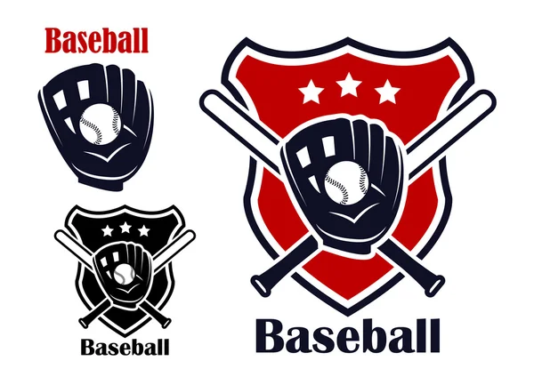 Baseball sport emblems — Stock Vector