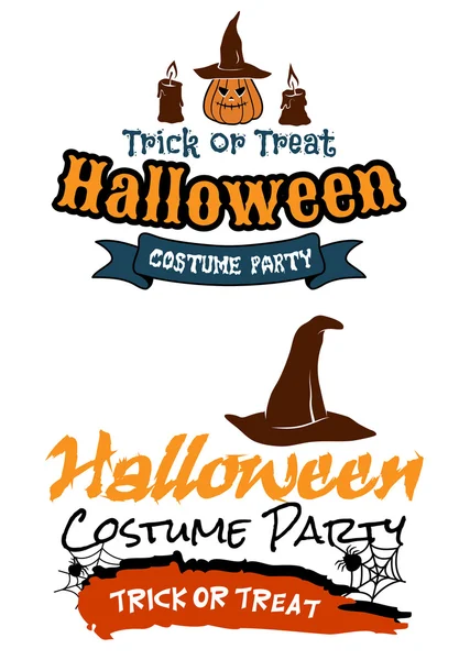 Halloween holiday party banners — Stock Vector