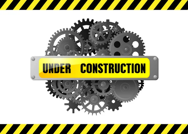 Under construction web page warning — Stock Vector