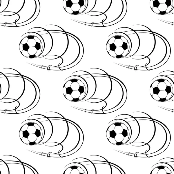 Patrón inconsútil de balones de fútbol o pelotas de fútbol — Vector de stock