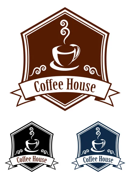 Banner retro de café — Vector de stock