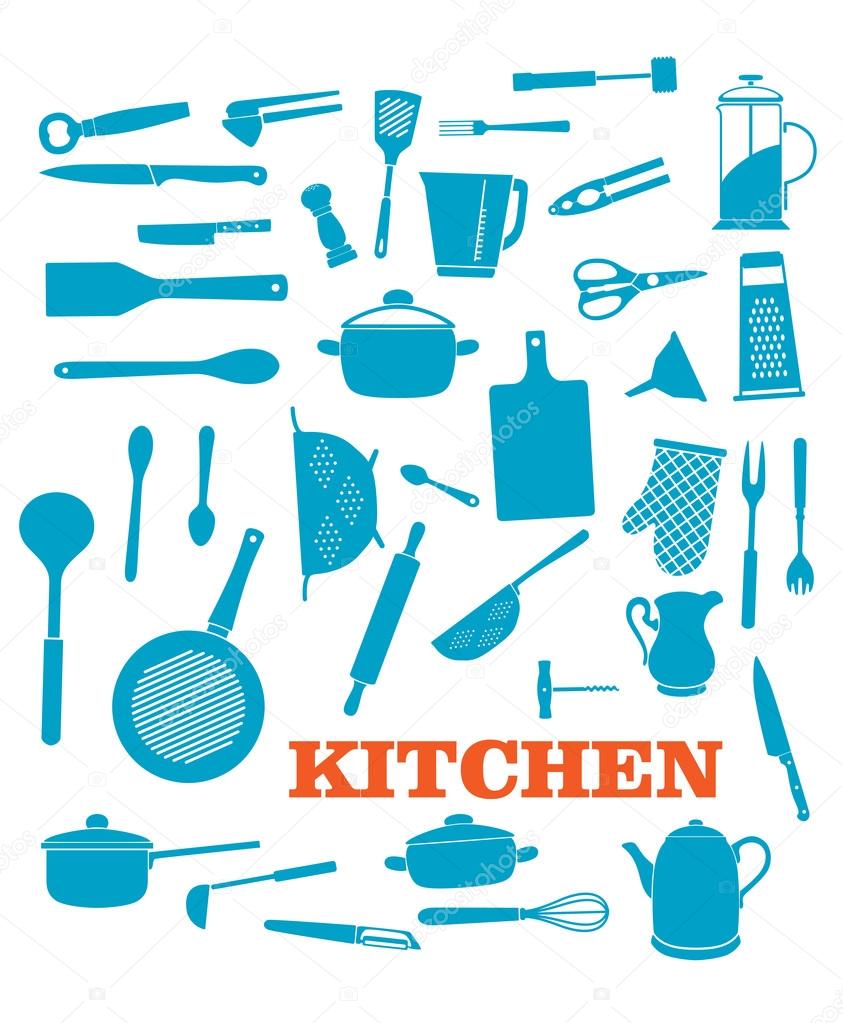 Kitchenware objects set 
