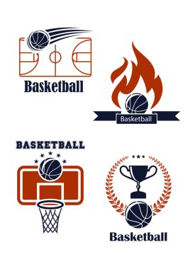 Basketbol spor amblemleri veya logolar 