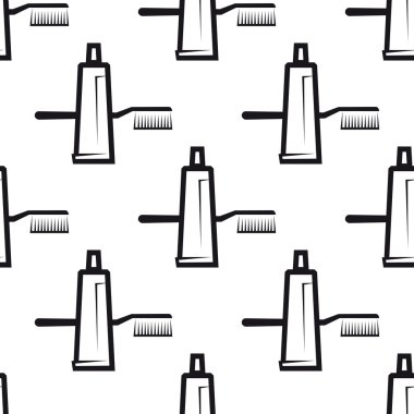 diş macunu ve fırçası seamless modeli 