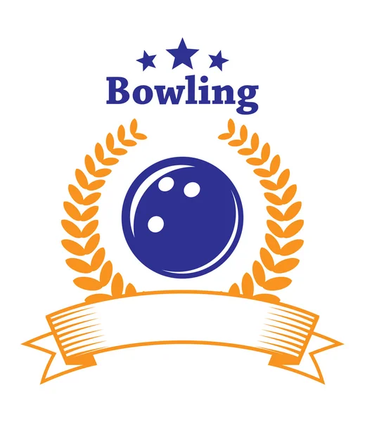 Bowling emblem — Stock Vector