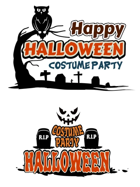 Halloween party themes — Stock Vector