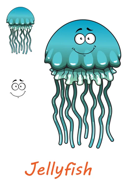 Dibujos animados medusas submarinas — Vector de stock