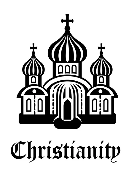 Christianity temple or church — Stock Vector