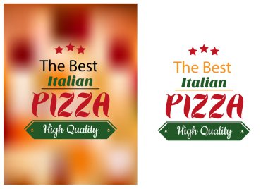 En iyi İtalyan pizza poster