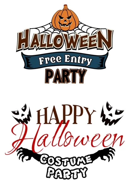 Halloween party themes with monsters — Stock Vector