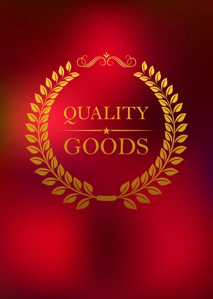 Emblema merci di qualità — Vettoriale Stock