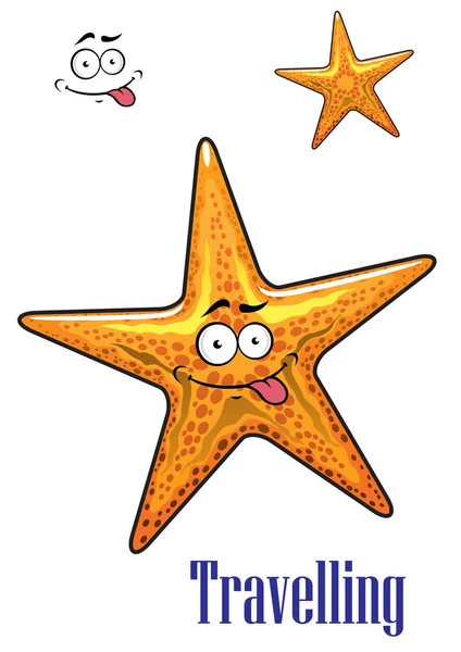 Personaje de la estrella de mar de dibujos animados — Vector de stock