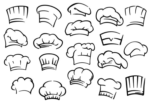 Chef toques and hats set — Stock Vector