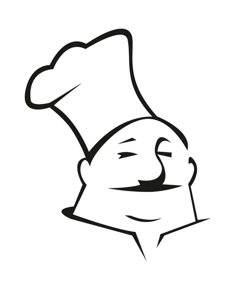 Cartoon chef in toque — Stock Vector