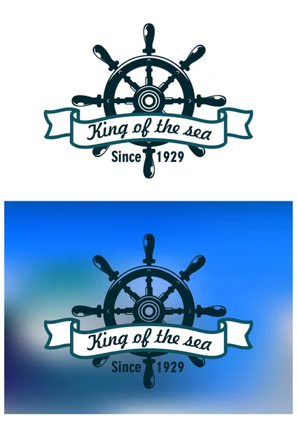 Nautical or marine vintage banner — Stock Vector